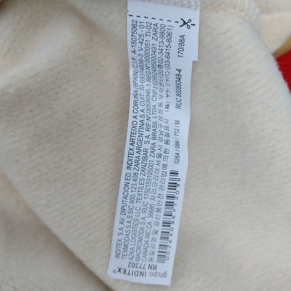 PLUSH ZARA Sleeveless V Neck Sweatshirt Size M Men's NWOT - Picture 8 of 8